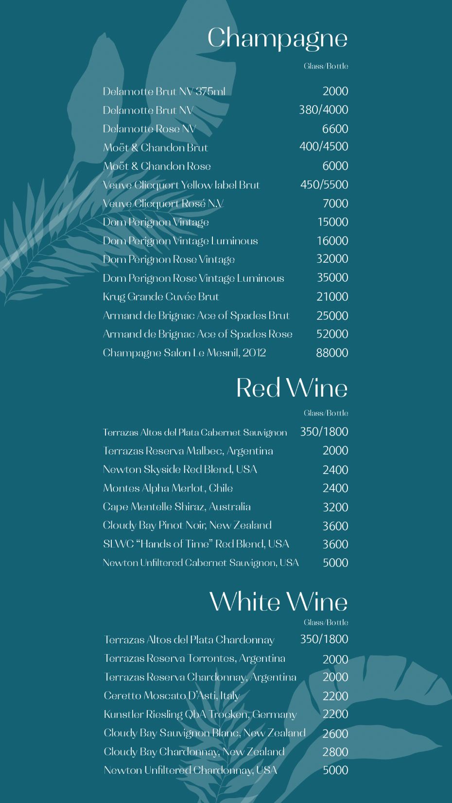 flare taipei 信義區餐酒館酒吧 飲品 Champagne,Red Wine,White Wine